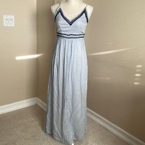 Brand new Japna embroidered maxi dress with spaghetti straps